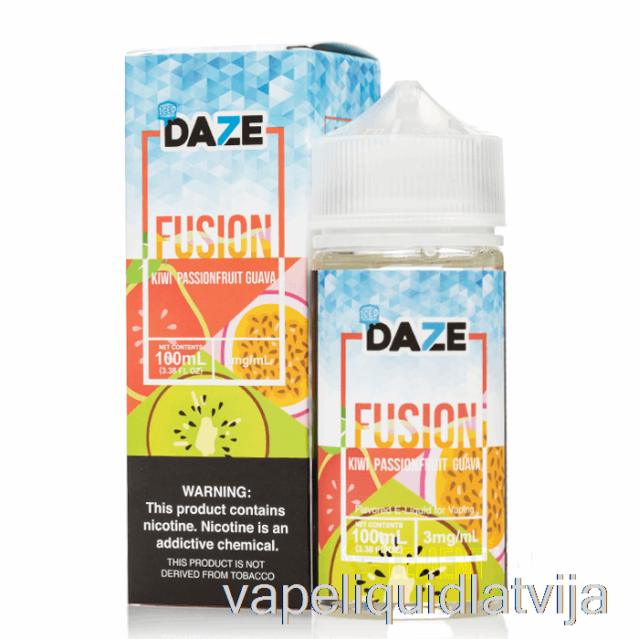 Ledus Kivi Pasifloru Gvajava - 7 Daze Fusion - 100ml 6mg Vape šķidrums